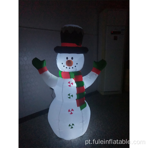 Boneco de neve inflável para decoração de natal